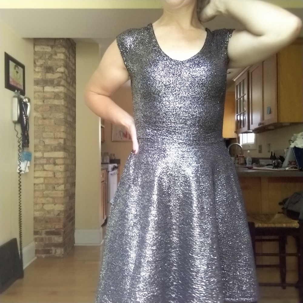 Gold party dress